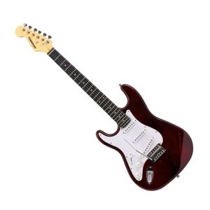 Guitarra eléctrica zurda Freeman FREG1003 rojo vino