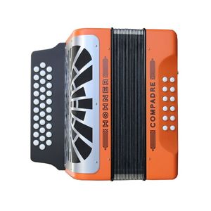 Acordeón Hohner Rey Vallenato color naranjo