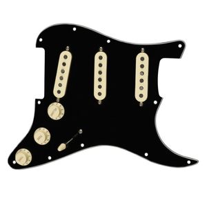 Pickguard Fender Strat pre cableado color negro