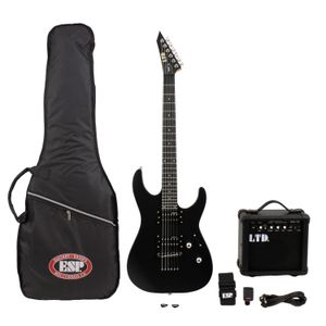 Pack de guitarra eléctrica LTD M-10 Black Satin