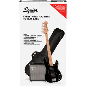 Pack de bajo eléctrico Squier Affinity Series® Precision Bass® PJ Pack- Black