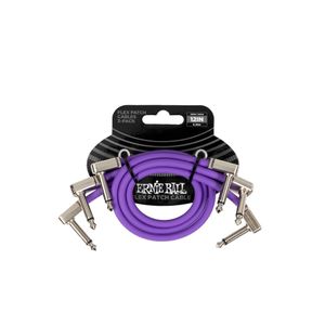 Pack de 3 cables flex patch Ernie Ball 12'' purple - P06453