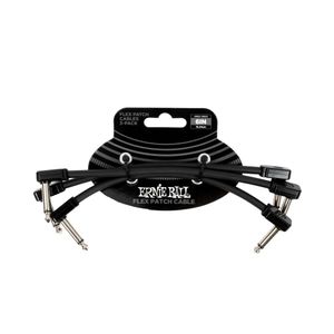 Pack de 3 cables flex patch Ernie Ball 6'' black - P06444