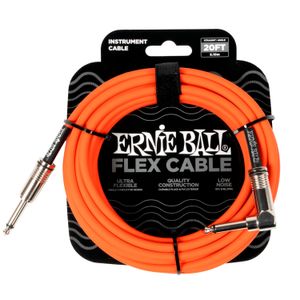 Cable de instrumento Ernie Ball P06467 de 6 metros naranjo