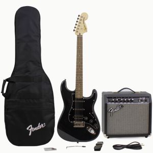 Pack de guitarra eléctrica Squier Affinity Stratocaster HSS - Charcoal Frost Metallic