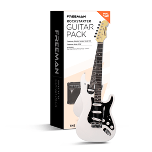 Pack de guitarra eléctrica Freeman Rockstarter - White