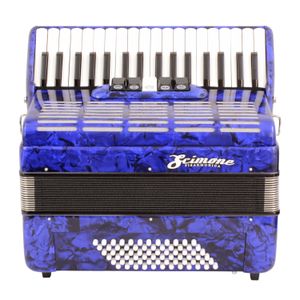 Acordeón Scimone 72 bajos color azul con funda - 2353