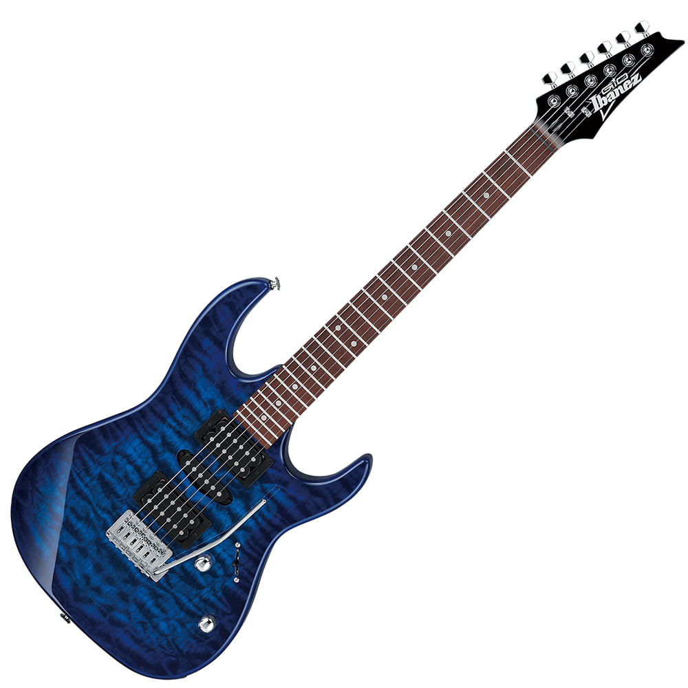 Guitarra Eléctrica Ibanez GRX70QA TBB - Transparent Blue Burst