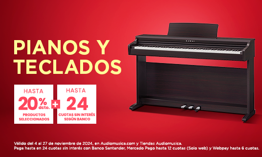 Pianos y teclados con hasta 20%