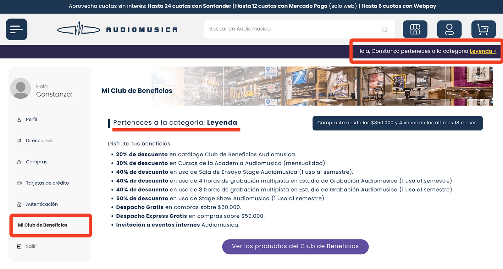 Categoria Perfil Usuario